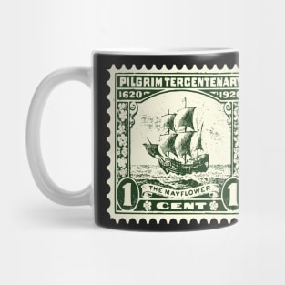 Mayflower - Pilgrim Tercentenary Stamp Mug